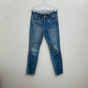 Fidelity Denim Tie Waist Mid Rise Skinny Jeans Women’s Size 28